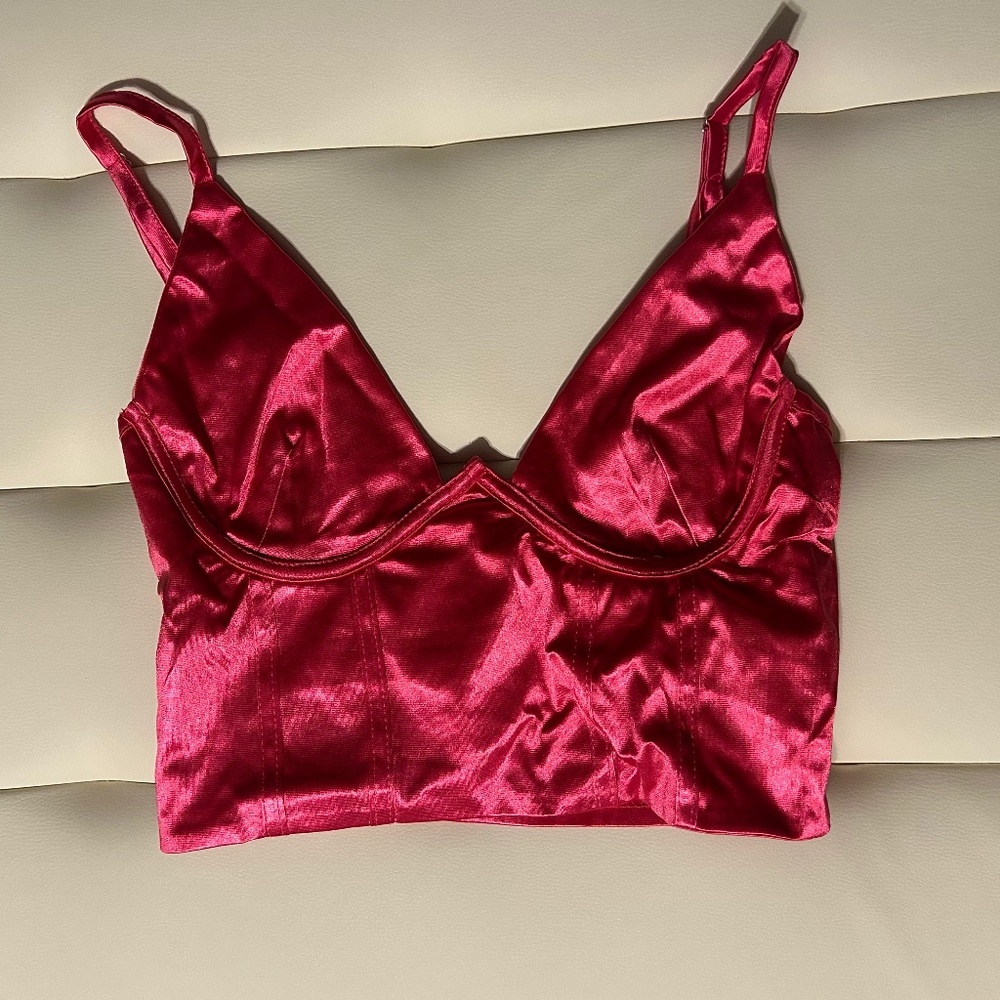 Cropped Silk Top
